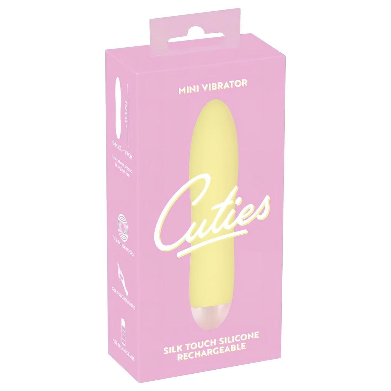 Cuties Mini Yellow - akkus, szilikon rúdvibrátor (sárga) Cuties Mini Yellow - akkus, szilikon rúdvibrátor (sárga)