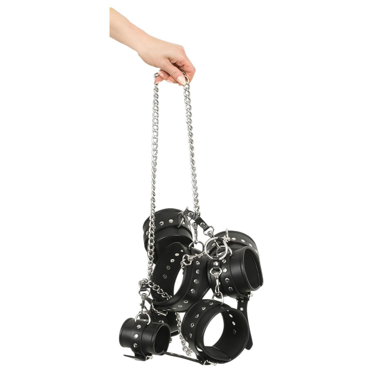 / ZADO - bőr komplett kötöző bilincs szett (fekete) / ZADO - bőr komplett kötöző bilincs szett (fekete)