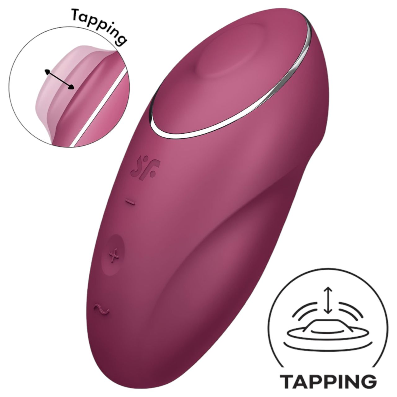 Satisfyer Tap & Climax 1 - 2in1 vibrátor és csiklóizgató (piros) Satisfyer Tap & Climax 1 - 2in1 vibrátor és csiklóizgató (piros)