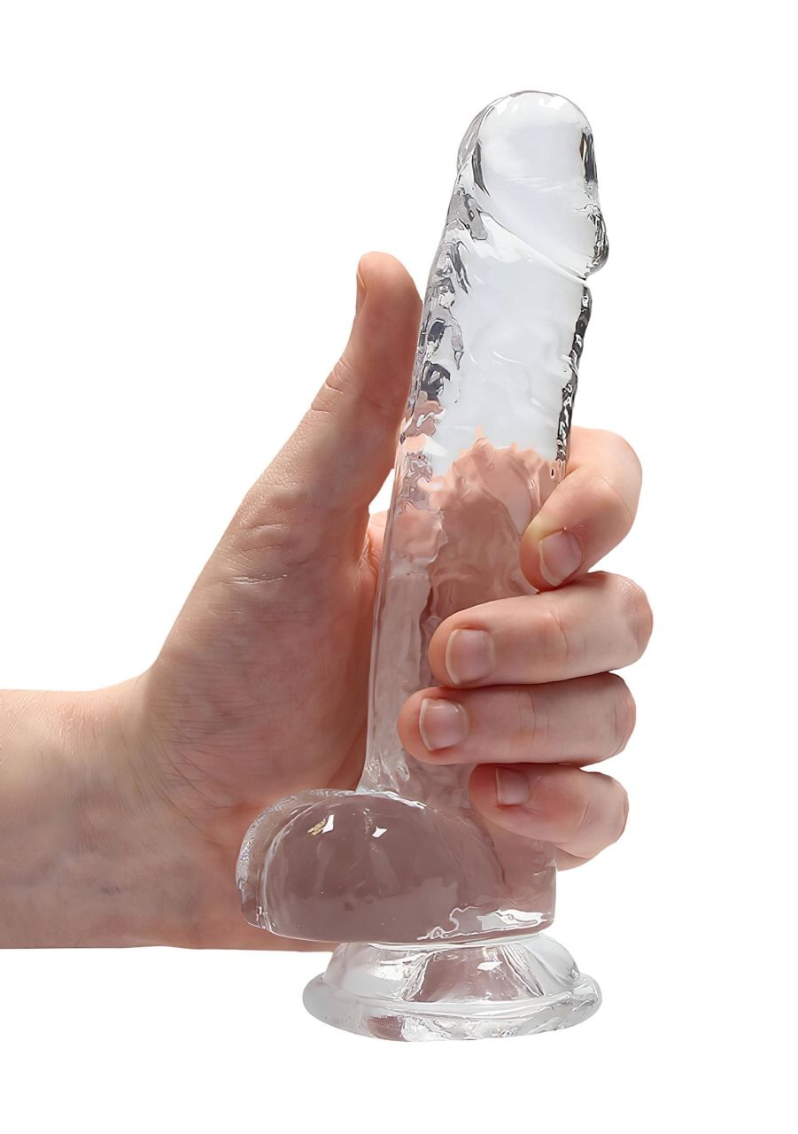 RealRock - átlátszó élethű dildó - átlátszó (17cm) RealRock - átlátszó élethű dildó - átlátszó (17cm)