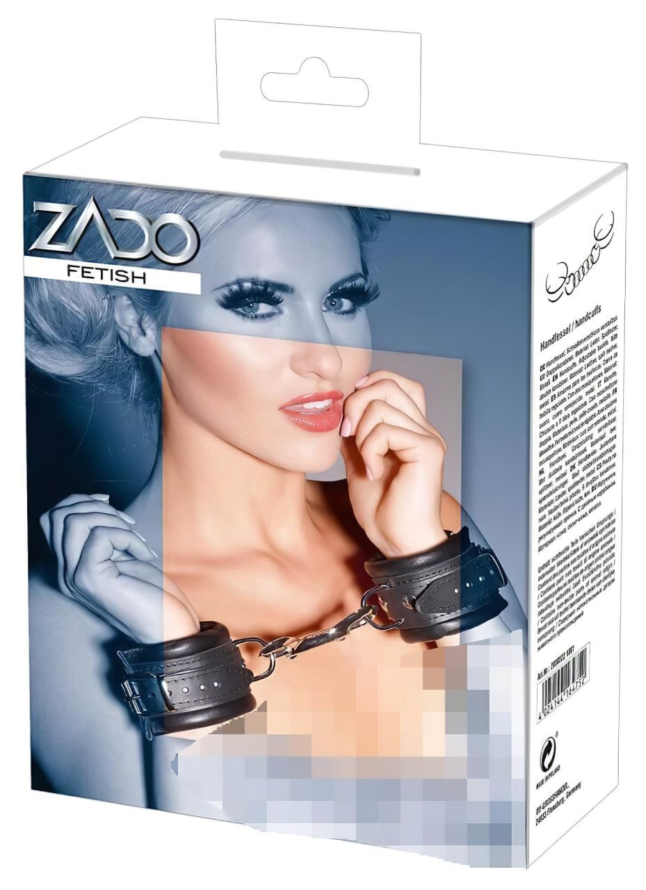 ZADO - bőr csukló bilincs és karabiner (fekete) ZADO - bőr csukló bilincs és karabiner (fekete)