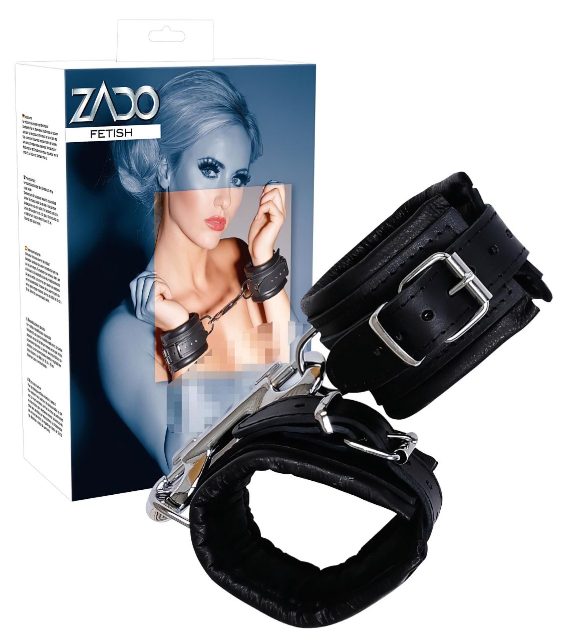 ZADO - bőr csukló bilincs és karabiner (fekete) ZADO - bőr csukló bilincs és karabiner (fekete)