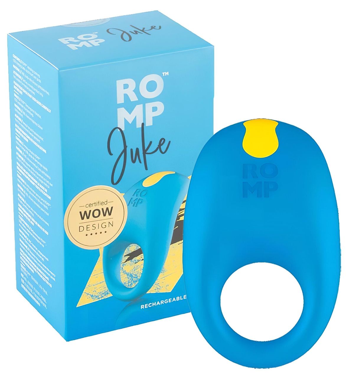 ROMP Juke - vízálló vibrációs péniszgyűrű (kék) ROMP Juke - vízálló vibrációs péniszgyűrű (kék)