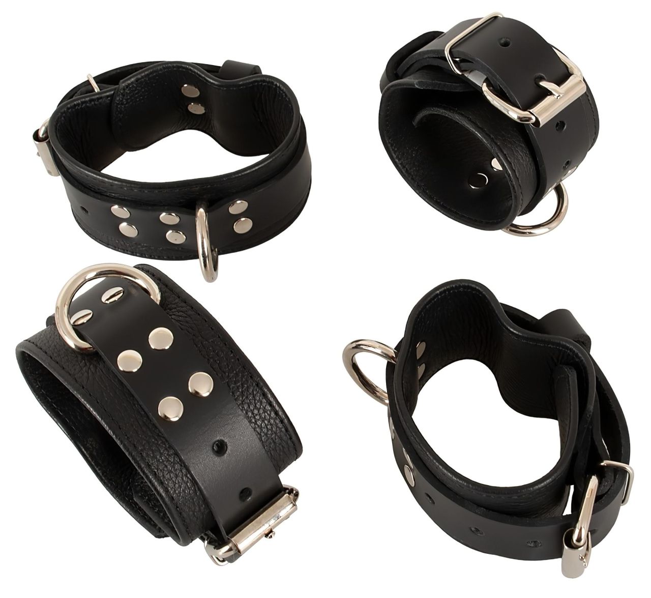 ZADO - bőr ágyhoz kötöző szett (fekete) ZADO - bőr ágyhoz kötöző szett (fekete)