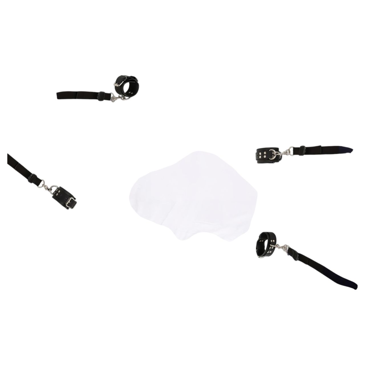 ZADO - bőr ágyhoz kötöző szett (fekete) ZADO - bőr ágyhoz kötöző szett (fekete)