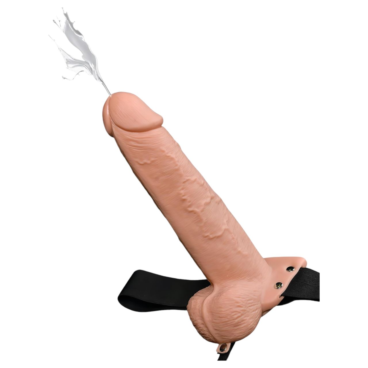 Fetish Strap-On 9 - felcsatolható, üreges, spriccelő dildó (natúr) Fetish Strap-On 9 - felcsatolható, üreges, spriccelő dildó (natúr)
