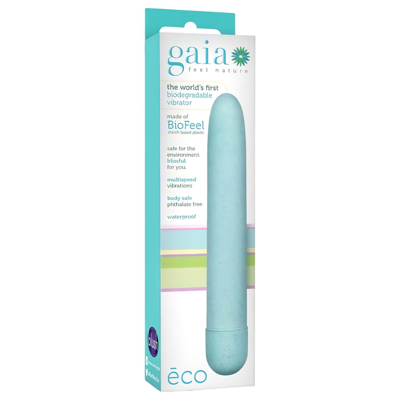 Gaia Eco L - környezetbarát rúdvibrátor (kék) - nagy Gaia Eco L - környezetbarát rúdvibrátor (kék) - nagy