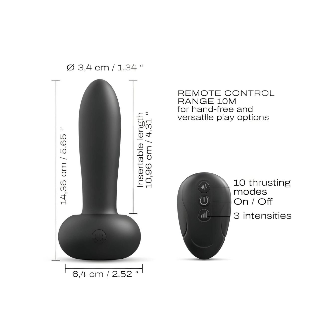 Dorcel Deep Thrust - lökő vibrátor (fekete) Dorcel Deep Thrust - lökő vibrátor (fekete)