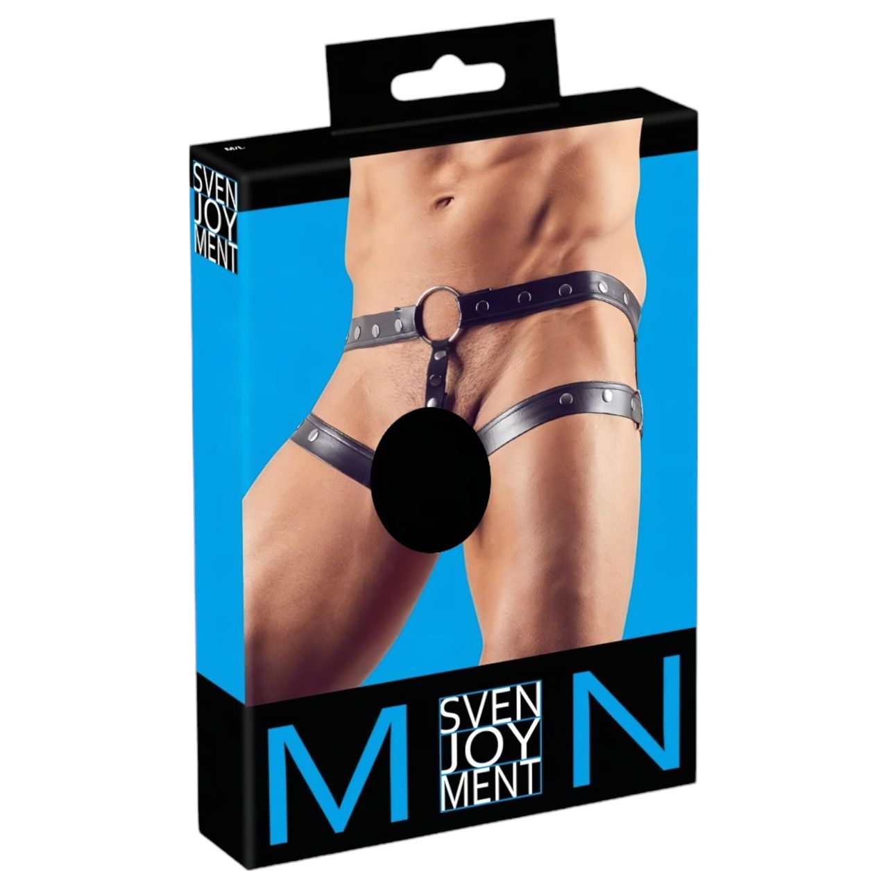 Svenjoyment - hám péniszgyűrűvel (fekete) - M/L Svenjoyment - hám péniszgyűrűvel (fekete) - M/L