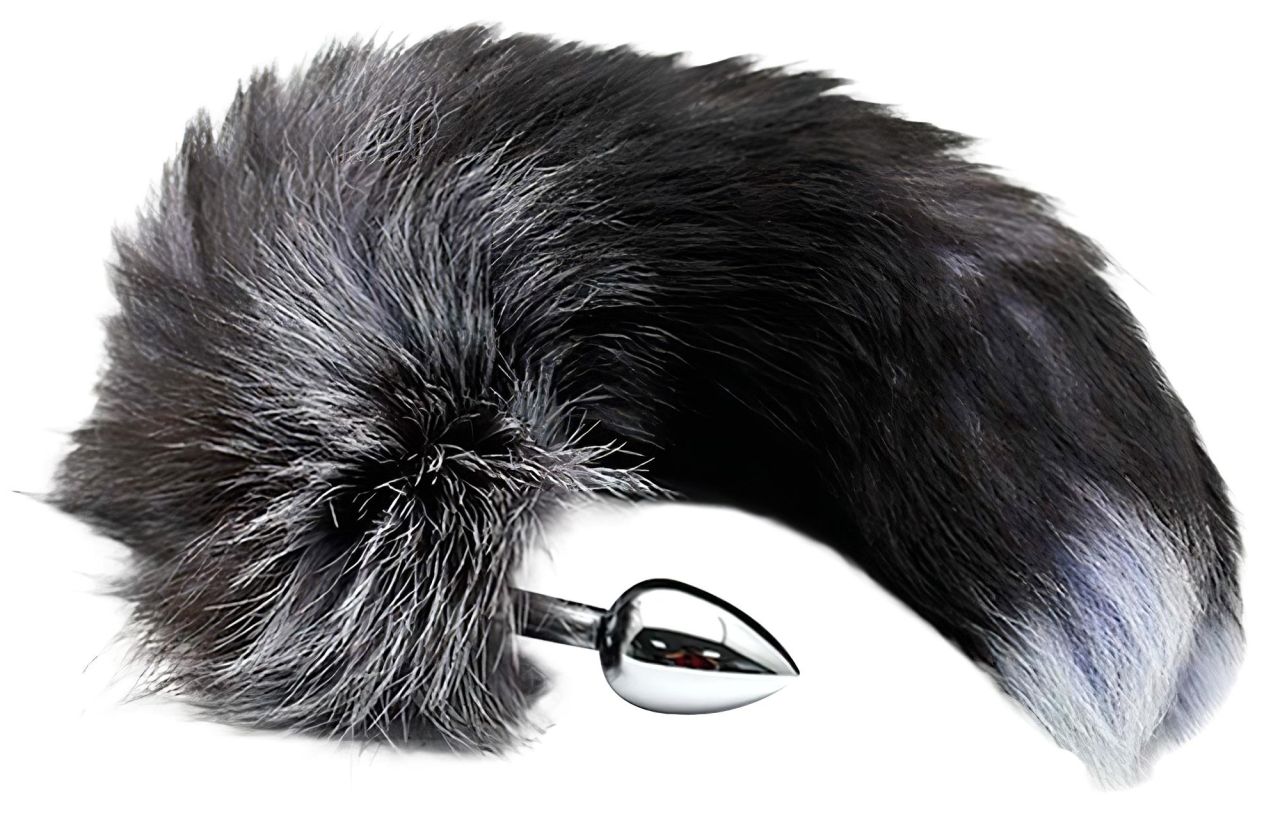 Alive Anal Pleasure - közepes anál plug rókafarokkal (ezüst) Alive Anal Pleasure - közepes anál plug rókafarokkal (ezüst)