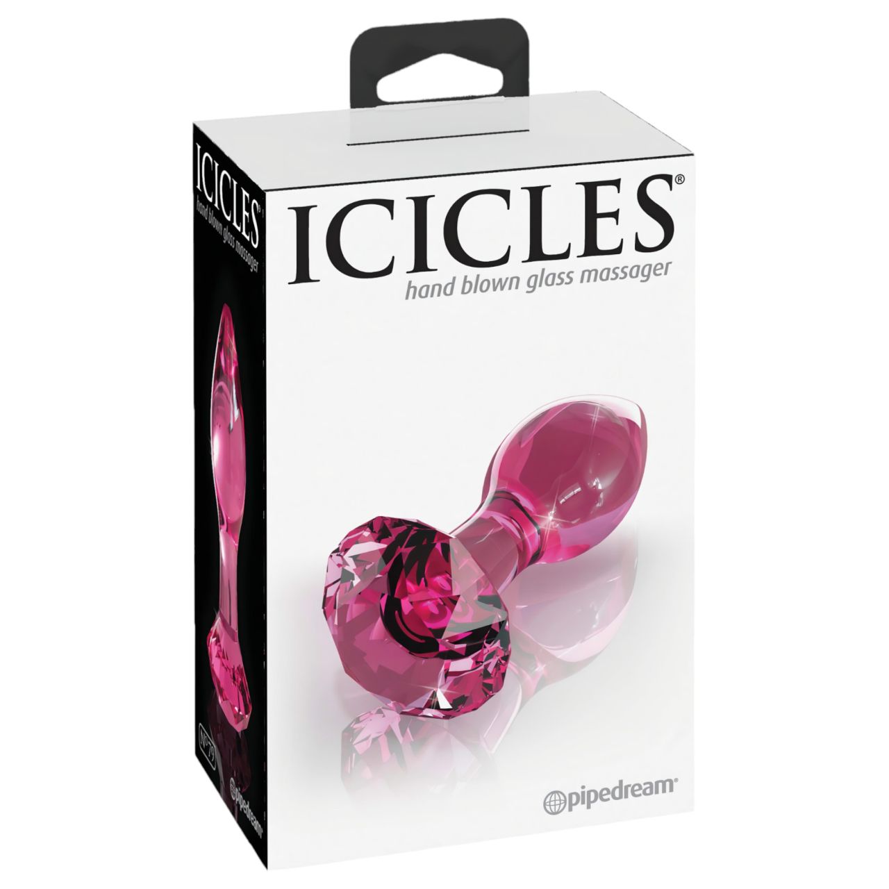 Icicles No. 79 - kúpos üveg anál plug (pink) Icicles No. 79 - kúpos üveg anál plug (pink)