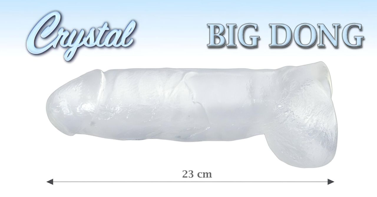Crystal Clear Big Dong – zselés óriás dildó (21,5 cm)