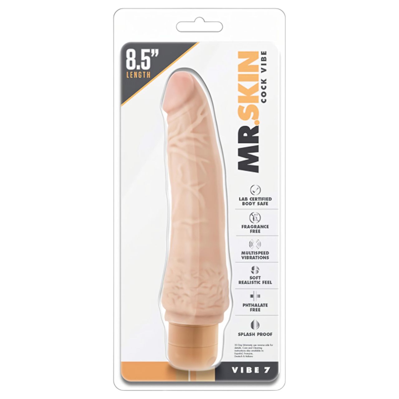 Dr. Skin Vibe No.7. - élethű vibrátor (natúr) Dr. Skin Vibe No.7. - élethű vibrátor (natúr)