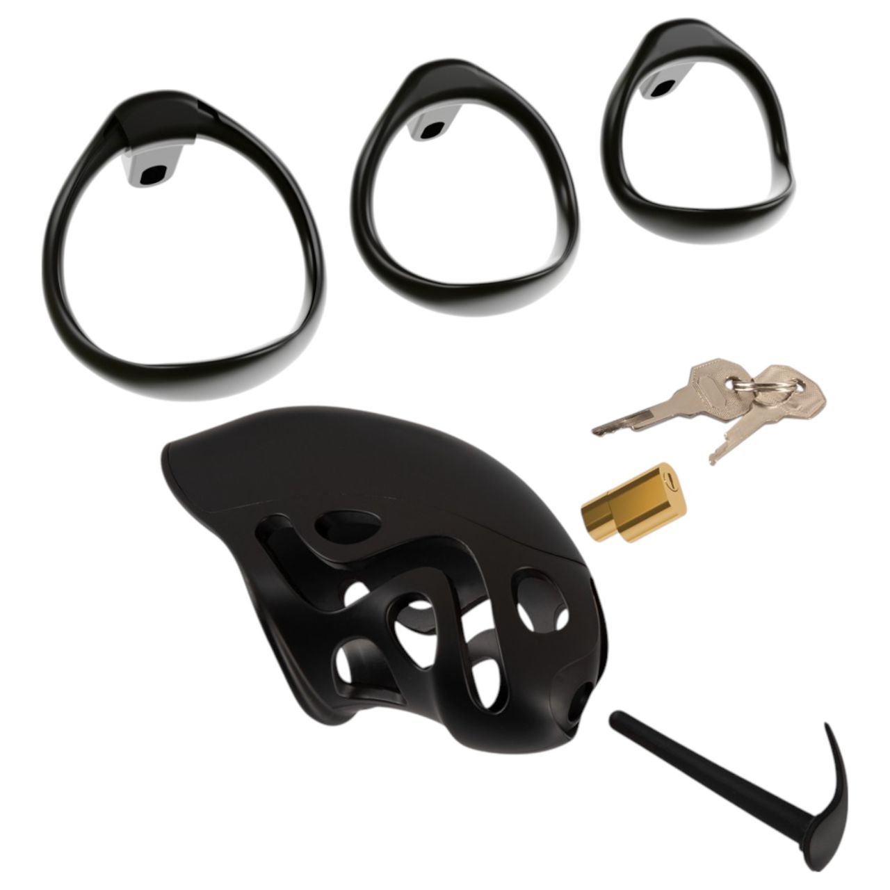 You2Toys - péniszketrec péniszpluggal (fekete) You2Toys - péniszketrec péniszpluggal (fekete)