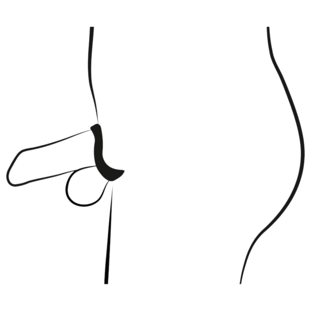 You2Toys - péniszketrec péniszpluggal (fekete) You2Toys - péniszketrec péniszpluggal (fekete)