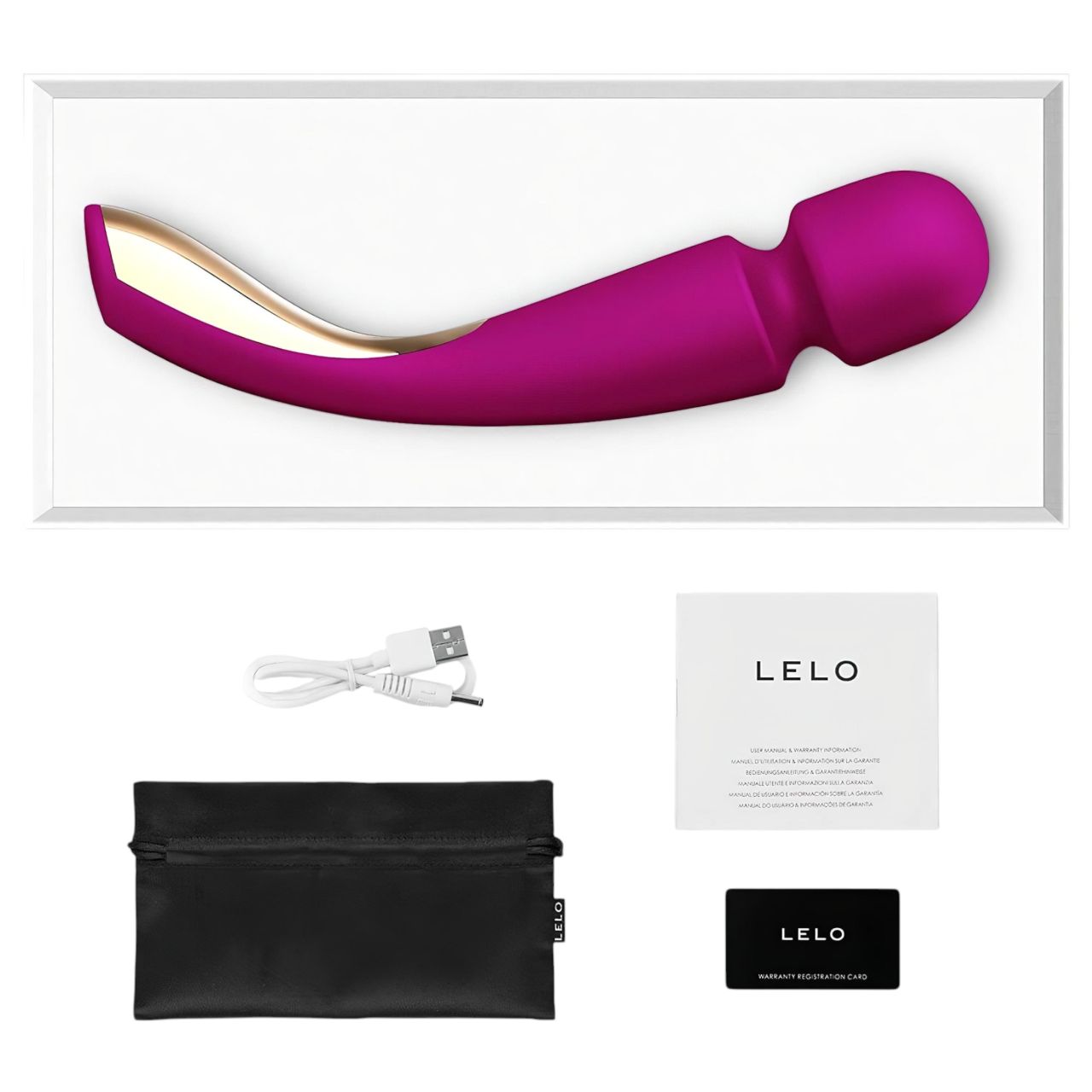 LELO Smart Wand 2 - nagy - akkus, masszírozó vibrátor (lila) LELO Smart Wand 2 - nagy - akkus, masszírozó vibrátor (lila)