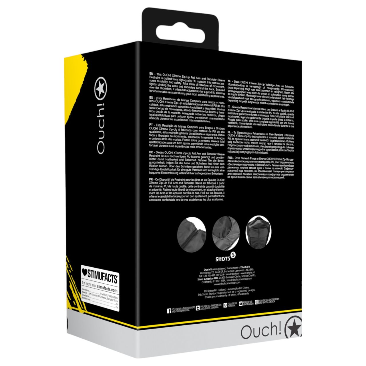 Ouch! - karokat hátra kötöző (fekete) Ouch! - karokat hátra kötöző (fekete)