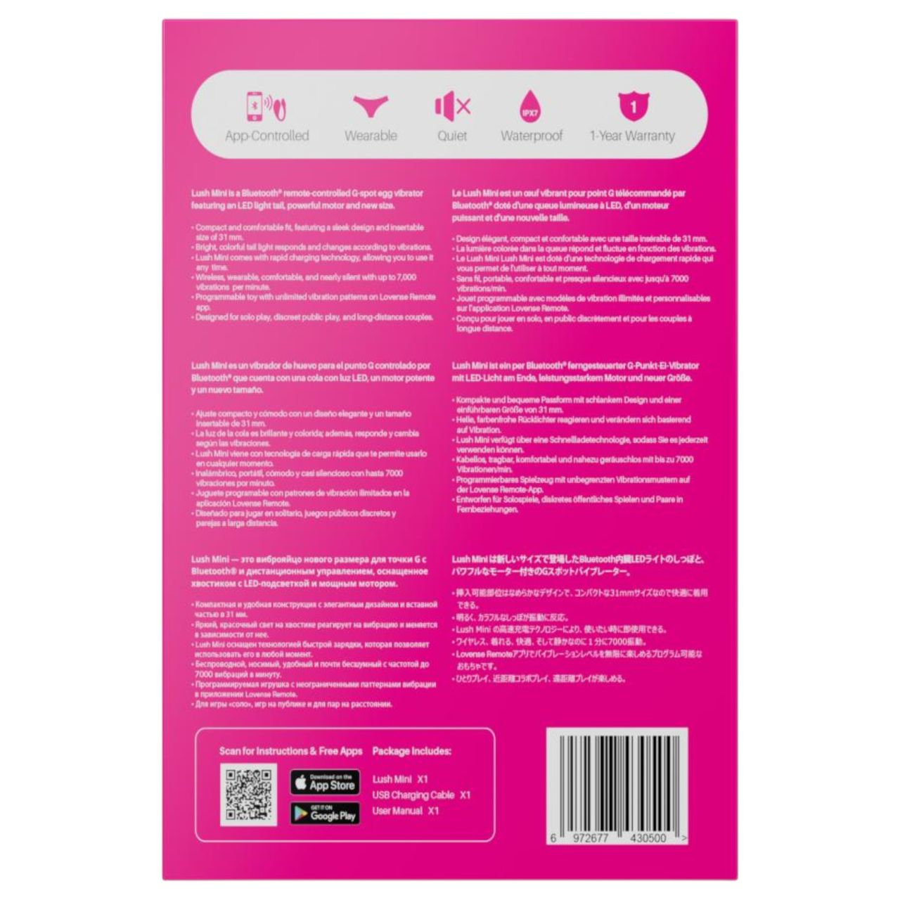 LOVENSE Lush Mini - okos vibrotojás (pink) LOVENSE Lush Mini - okos vibrotojás (pink)