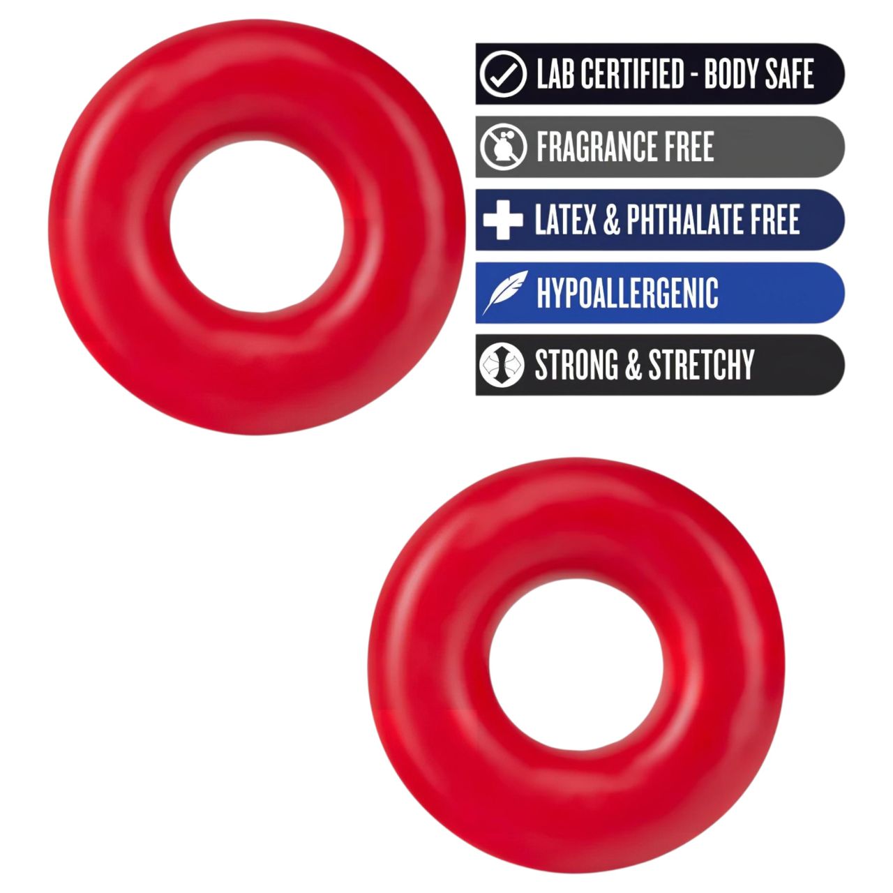 Stay Hard Donuts - péniszgyűrű szett (piros) Stay Hard Donuts - péniszgyűrű szett (piros)