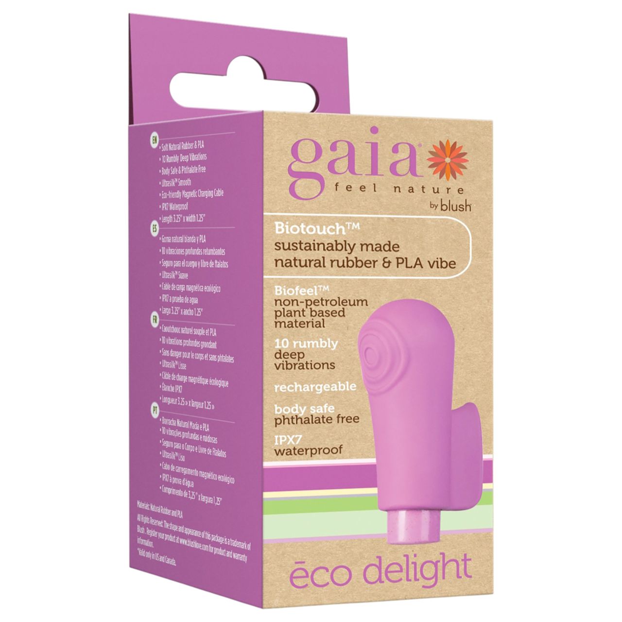 Blush Gaia - stimuláló ujjvibrátor (lila) Blush Gaia - stimuláló ujjvibrátor (lila)