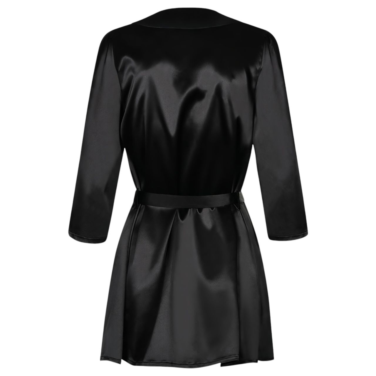 Obsessive Satinia Robe - szatén köntös szett (fekete) Obsessive Satinia Robe - szatén köntös szett (fekete)