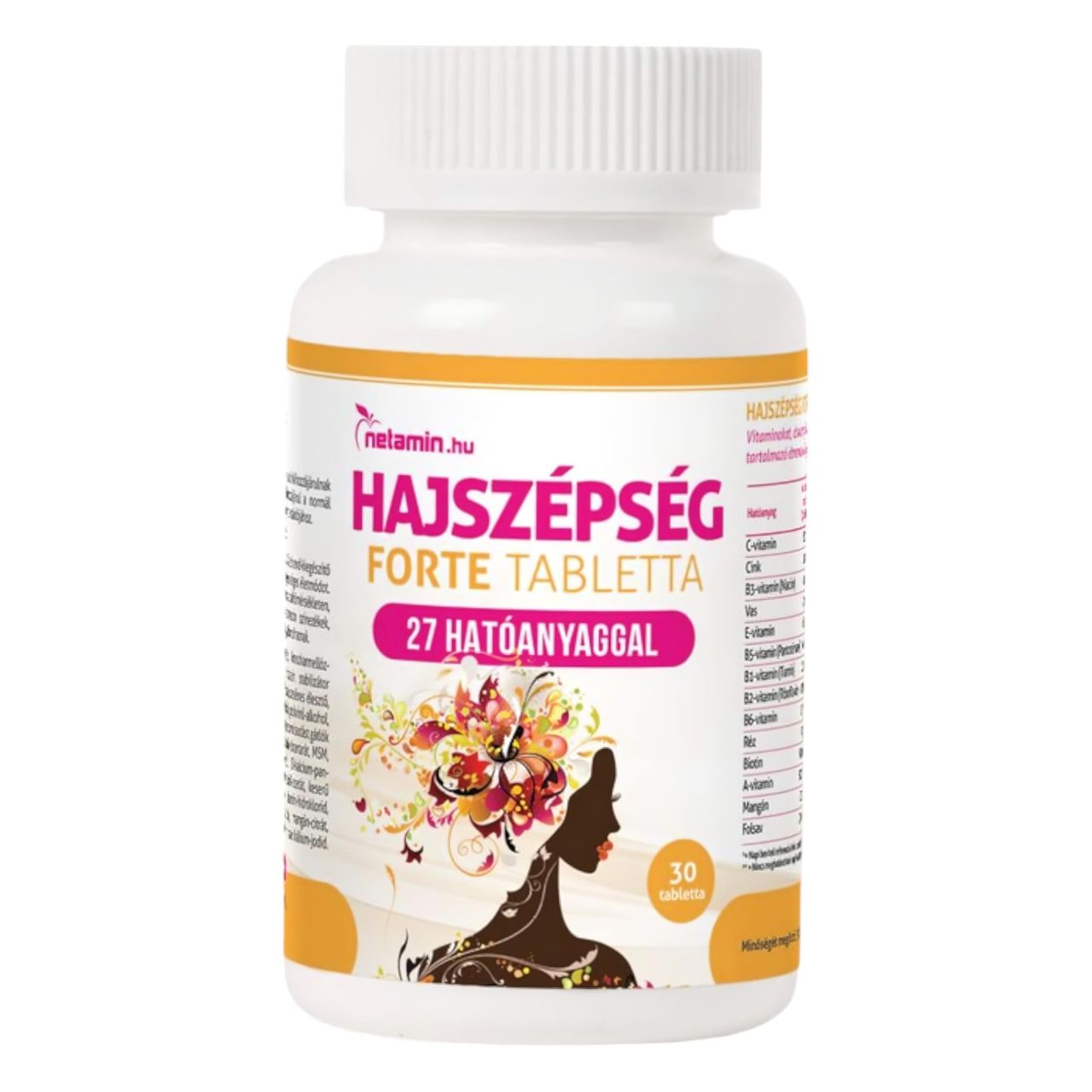 Netamin Hajszépség FORTE - étrend kiegészítő kapszula (30db) Netamin Hajszépség FORTE - étrend kiegészítő kapszula (30db)