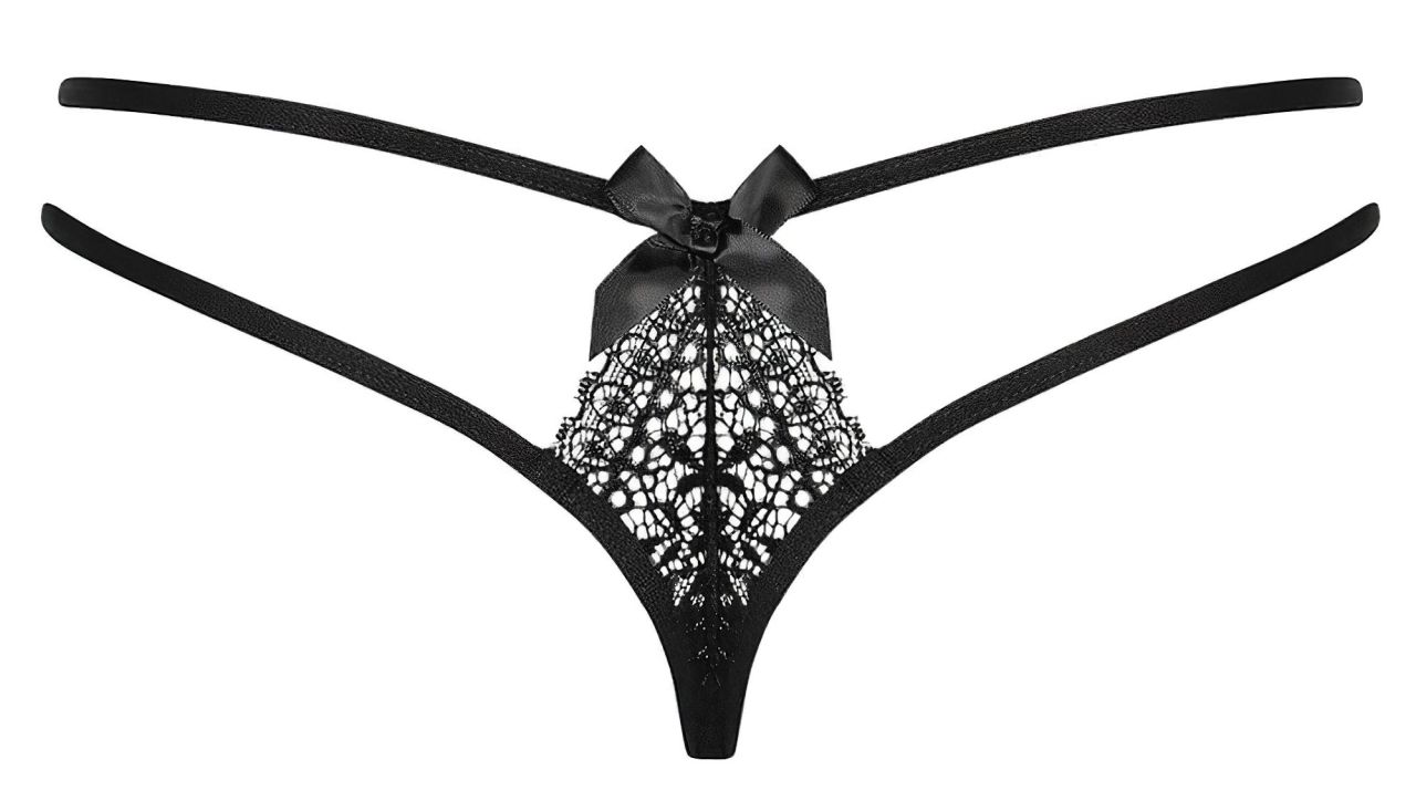 Obsessive Intensa - dupla pántos csipke tanga (fekete) Obsessive Intensa - dupla pántos csipke tanga (fekete)