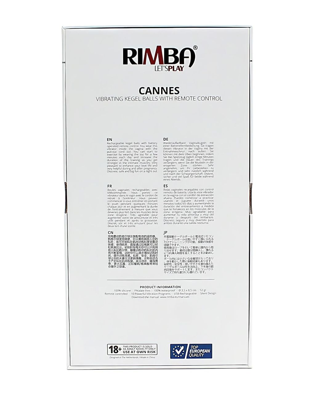 Rimba Cannes - akkus, rádiós vibrációs tojás (lila) Rimba Cannes - akkus, rádiós vibrációs tojás (lila)