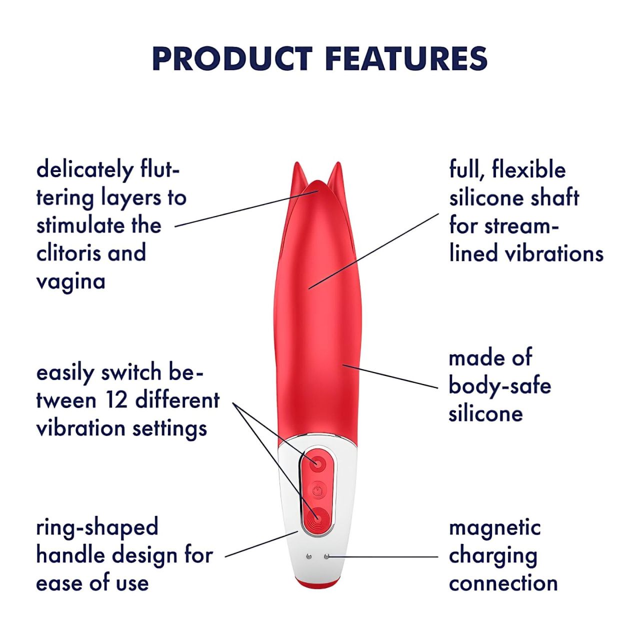 Satisfyer Power Flower - akkus, vízálló vibrátor (piros) Satisfyer Power Flower - akkus, vízálló vibrátor (piros)