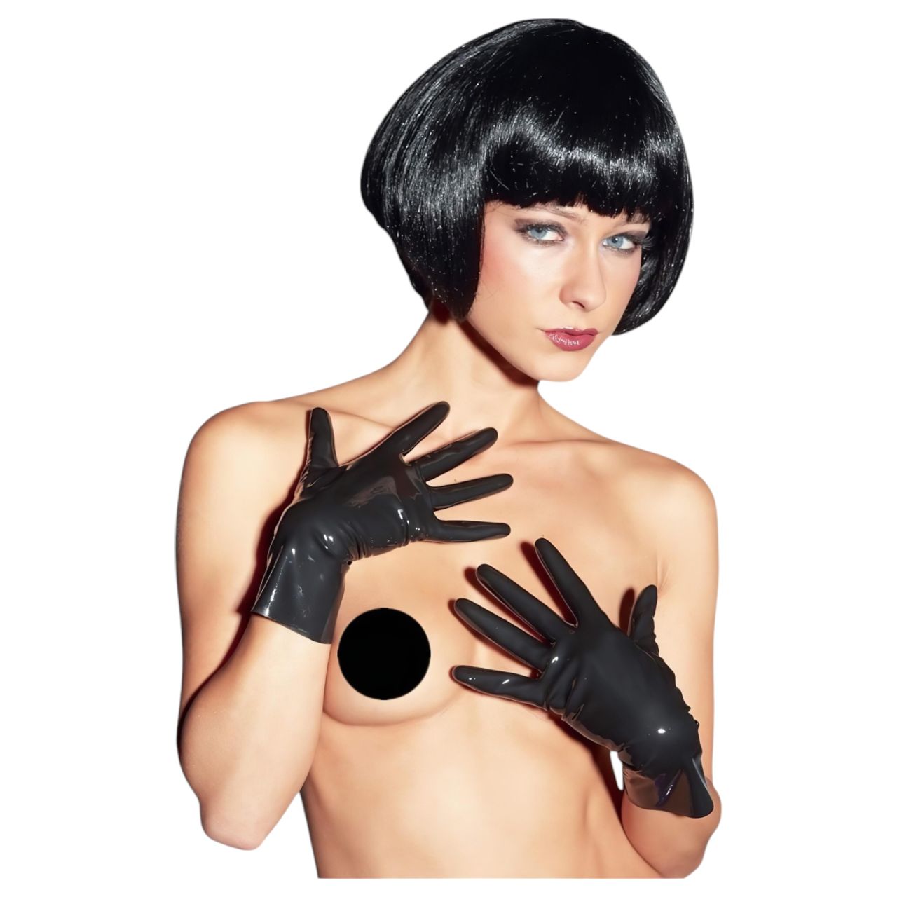 LATEX - rövid, unisex kesztyű (fekete) LATEX - rövid, unisex kesztyű (fekete)