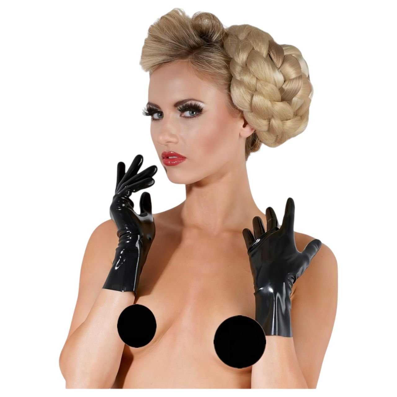 LATEX - rövid, unisex kesztyű (fekete) LATEX - rövid, unisex kesztyű (fekete)