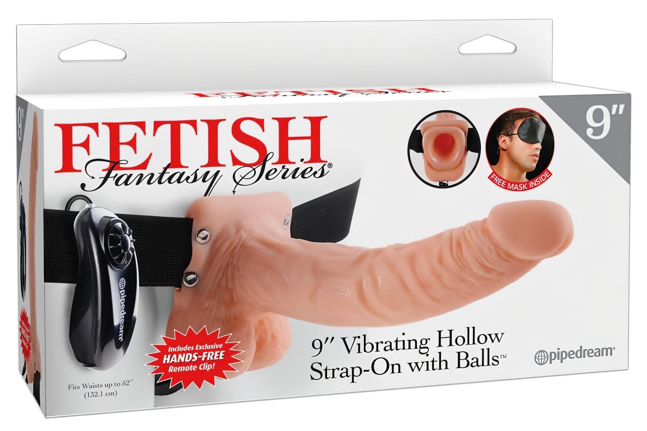 Fetish Strap-on 9 - felcsatolható vibrátor (natúr) Fetish Strap-on 9 - felcsatolható vibrátor (natúr)