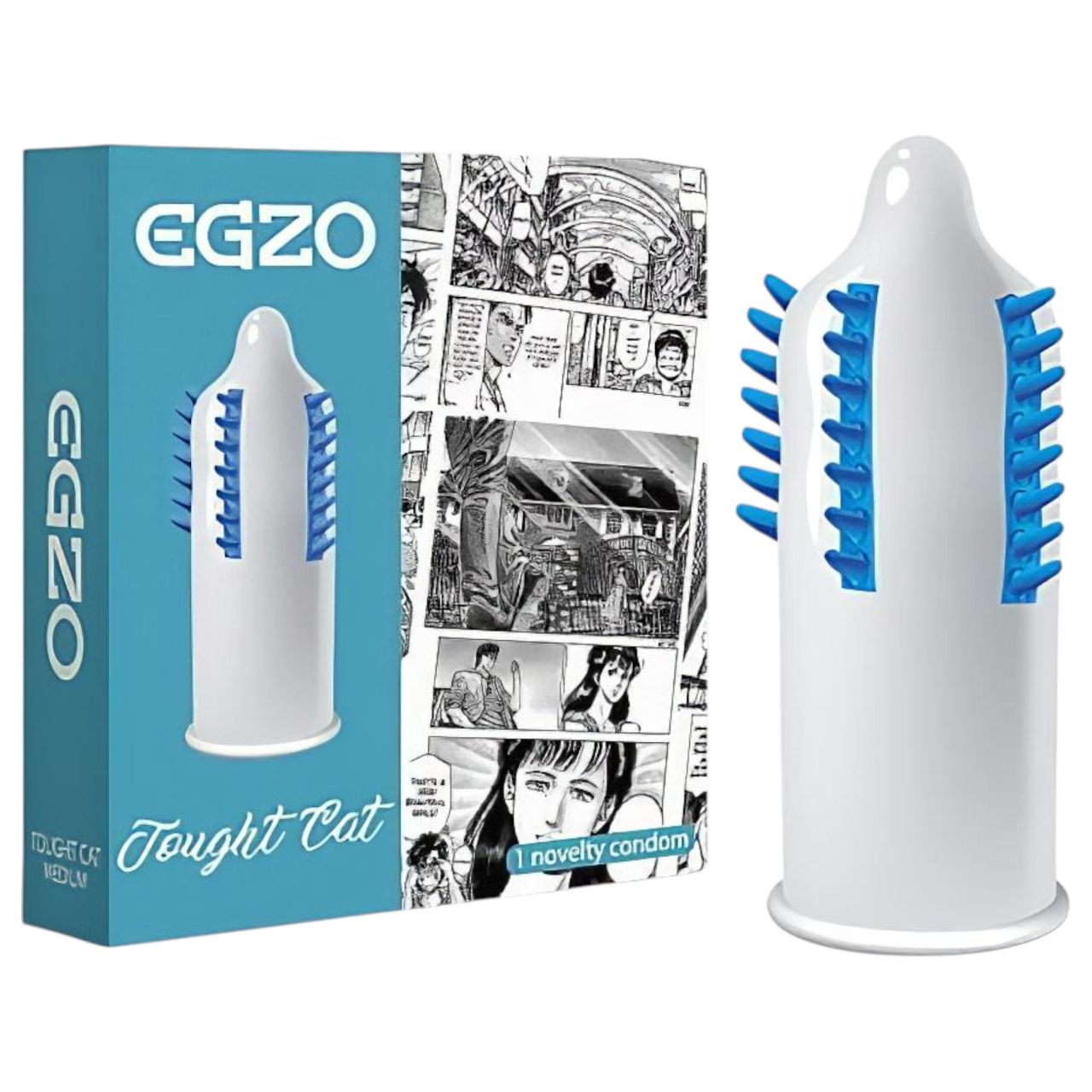 Egzo Tough Cat - soros, sörtés kiállású óvszer (1db) Egzo Tough Cat - soros, sörtés kiállású óvszer (1db)