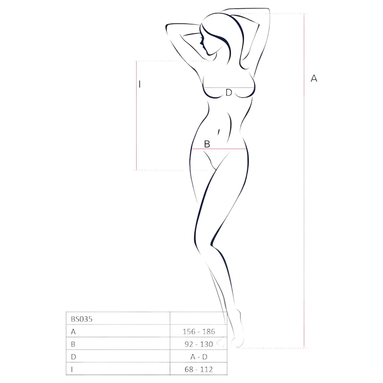 Passion BS035 - vállpántos, nyitott necc body (piros) - S-L Passion BS035 - vállpántos, nyitott necc body (piros) - S-L