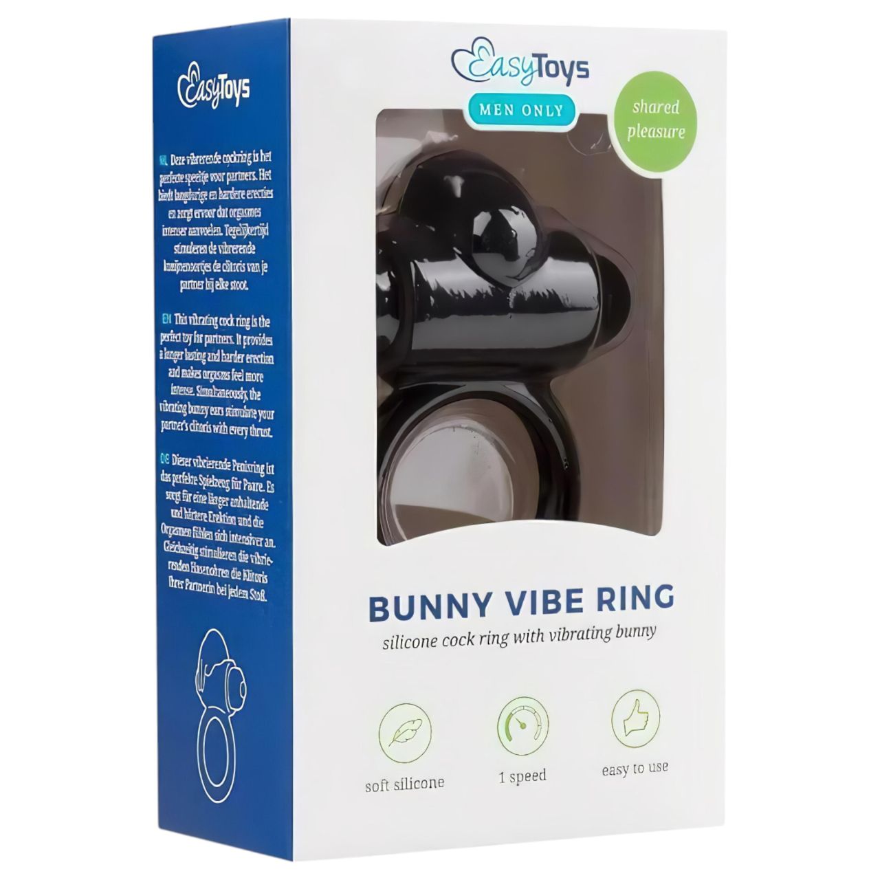 EasyToys Bunny - vibrációs péniszgyűrű (fekete) EasyToys Bunny - vibrációs péniszgyűrű (fekete)