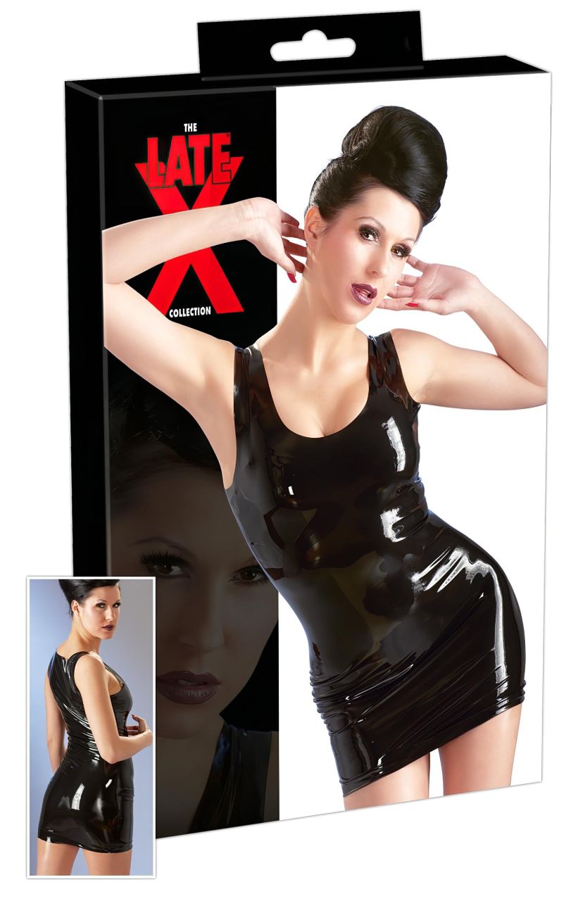 LATEX - ujjatlan miniruha (fekete) LATEX - ujjatlan miniruha (fekete)
