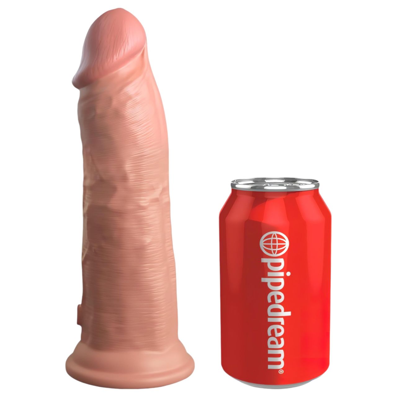King Cock Elite 8 - tapadókorongos vibrátor (20cm) - natúr King Cock Elite 8 - tapadókorongos vibrátor (20cm) - natúr