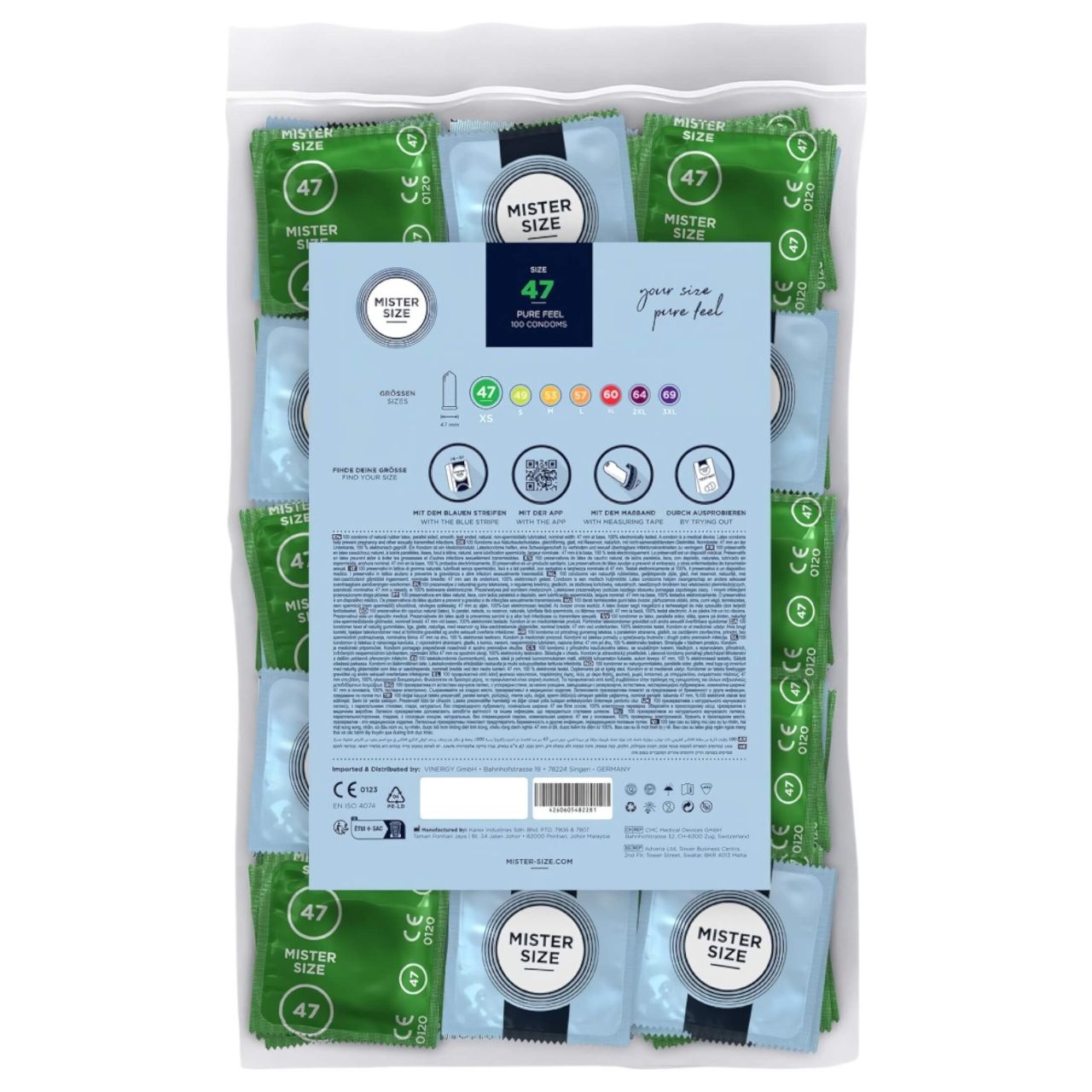 Mister Size vékony óvszer - 47mm (100db) Mister Size vékony óvszer - 47mm (100db)