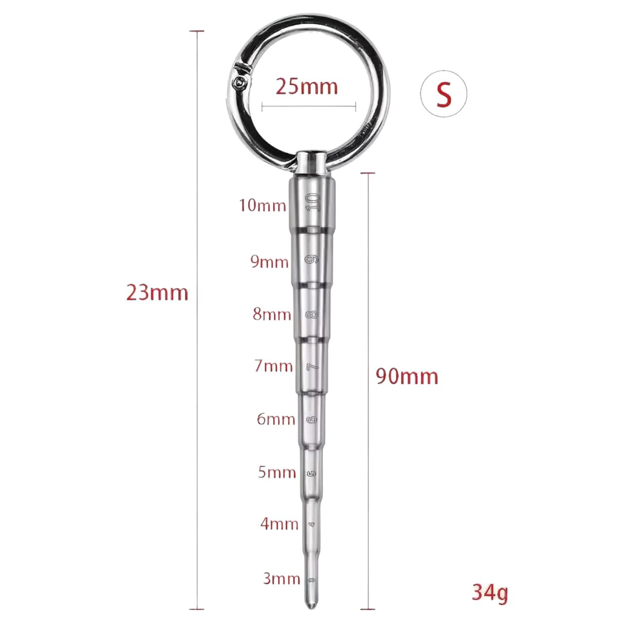 Rozsdamentes acél dilátor - S (ezüst) Rozsdamentes acél dilátor - S (ezüst)