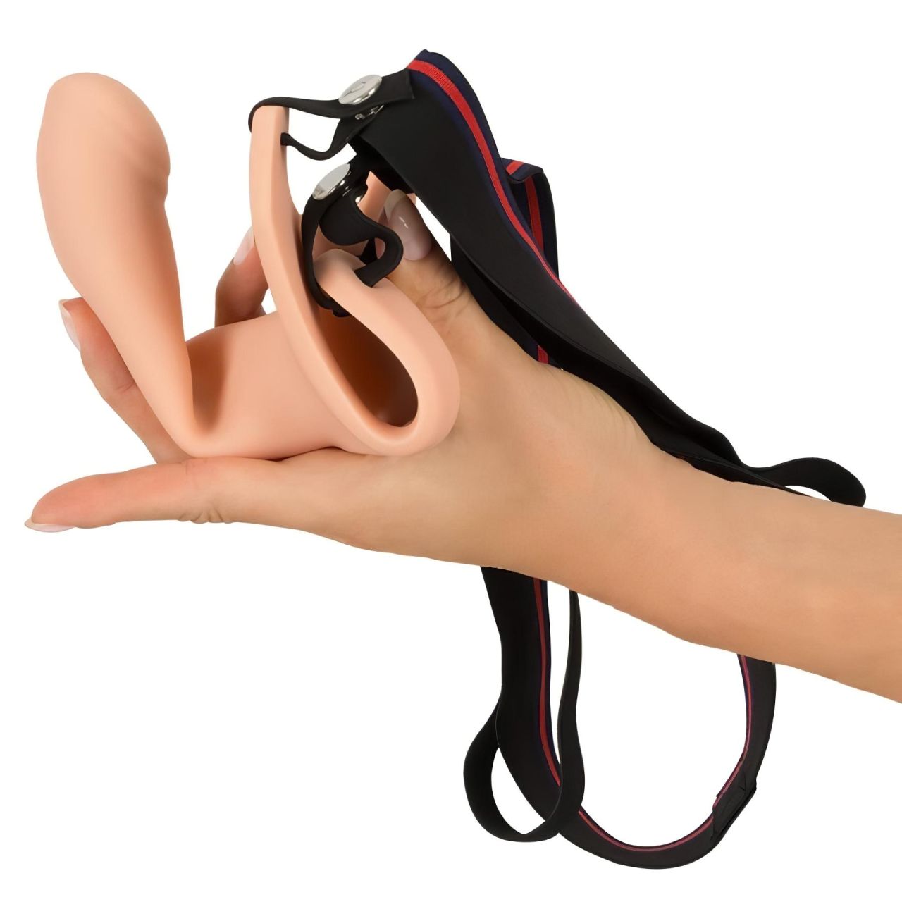 / You2Toys - Strap-on - felcsatolható, üreges dildó (nagy) - natúr / You2Toys - Strap-on - felcsatolható, üreges dildó (nagy) - natúr