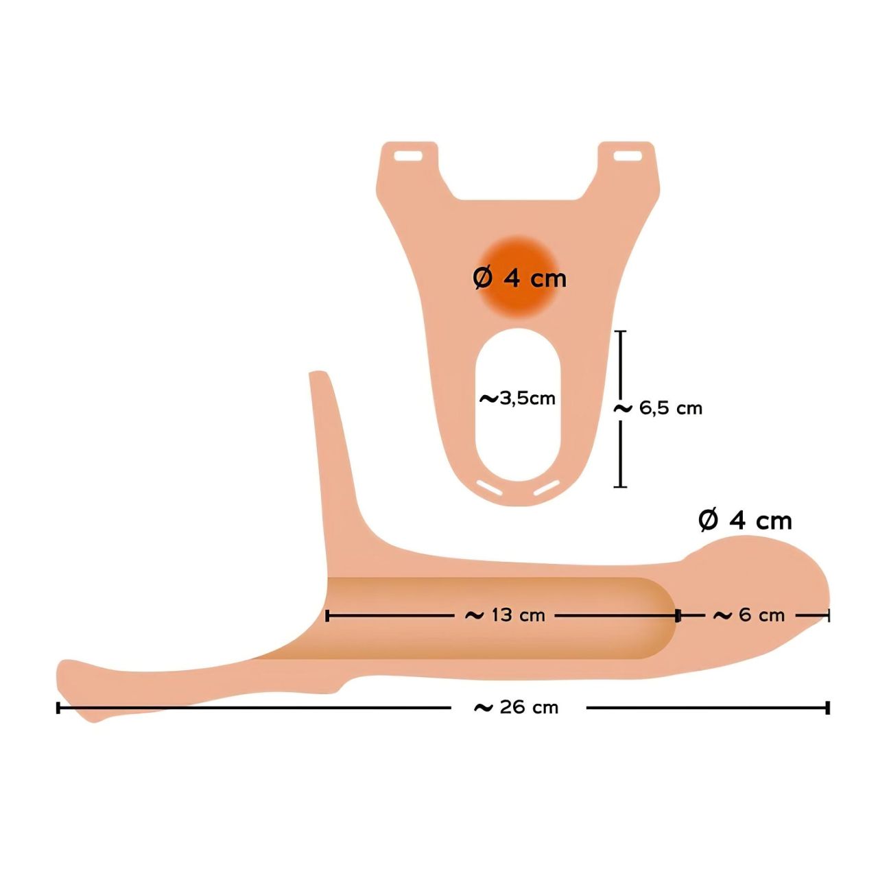 / You2Toys - Strap-on - felcsatolható, üreges dildó (nagy) - natúr / You2Toys - Strap-on - felcsatolható, üreges dildó (nagy) - natúr