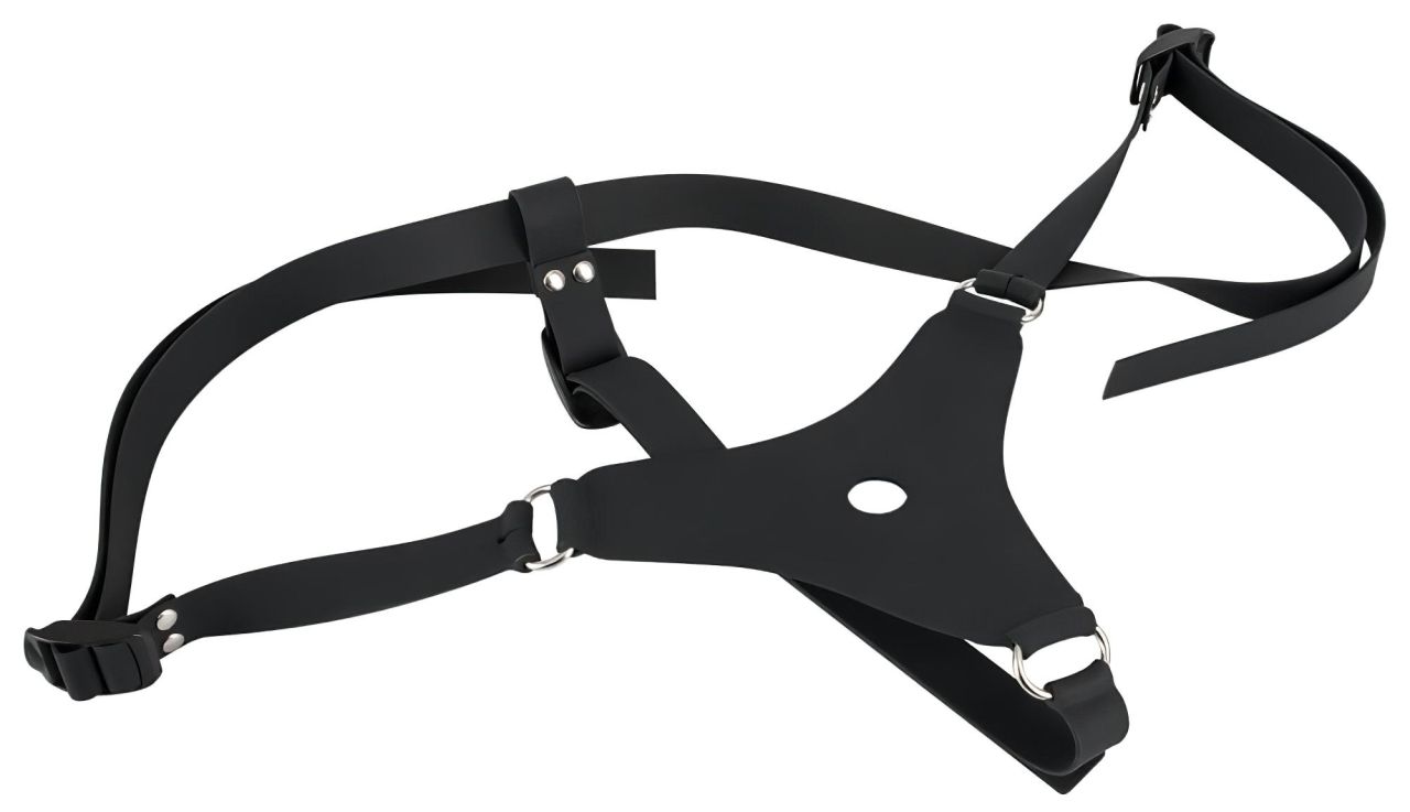 You2Toys - Silicone Strap-On - felcsatolható dildó (fekete) You2Toys - Silicone Strap-On - felcsatolható dildó (fekete)