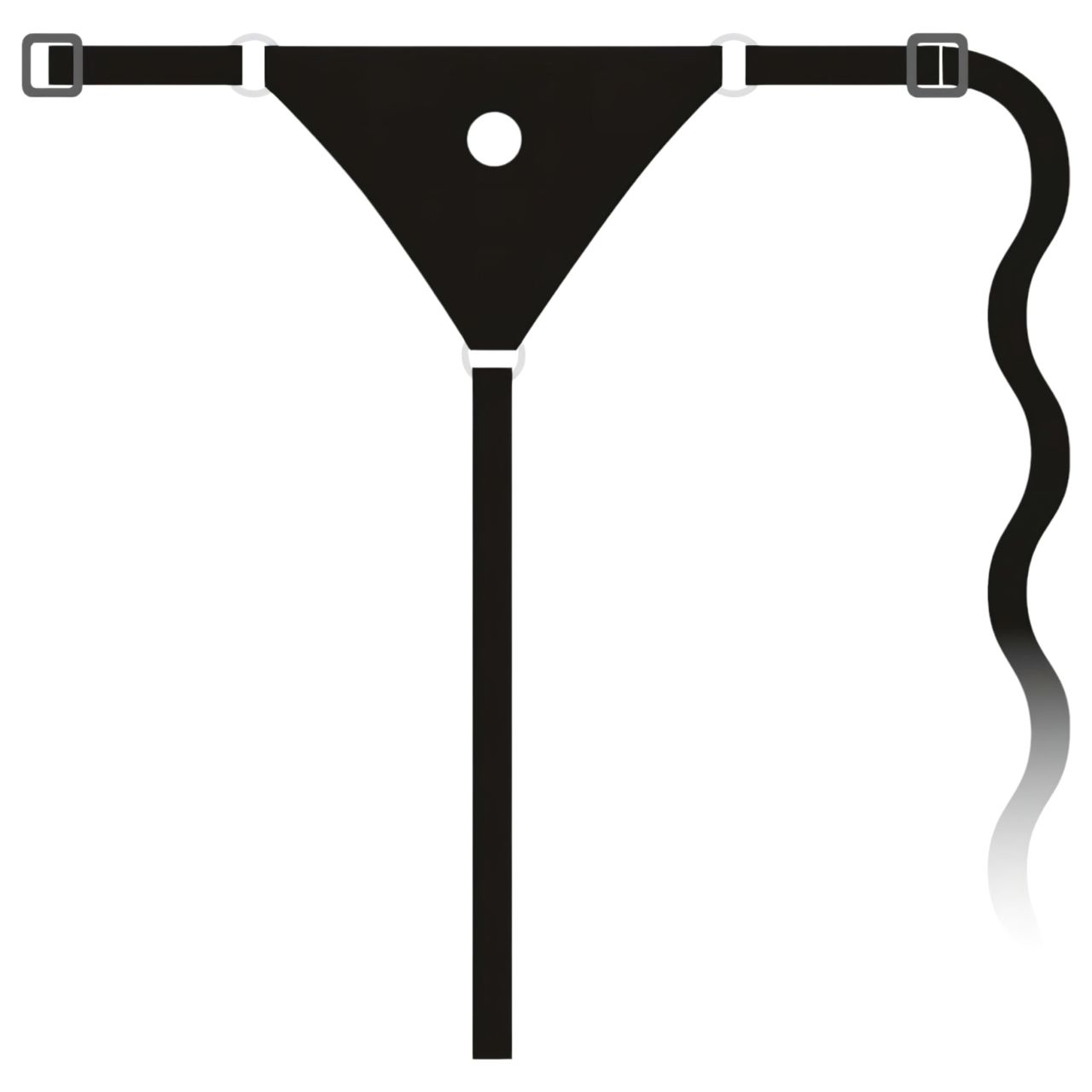 You2Toys - Silicone Strap-On - felcsatolható dildó (fekete) You2Toys - Silicone Strap-On - felcsatolható dildó (fekete)