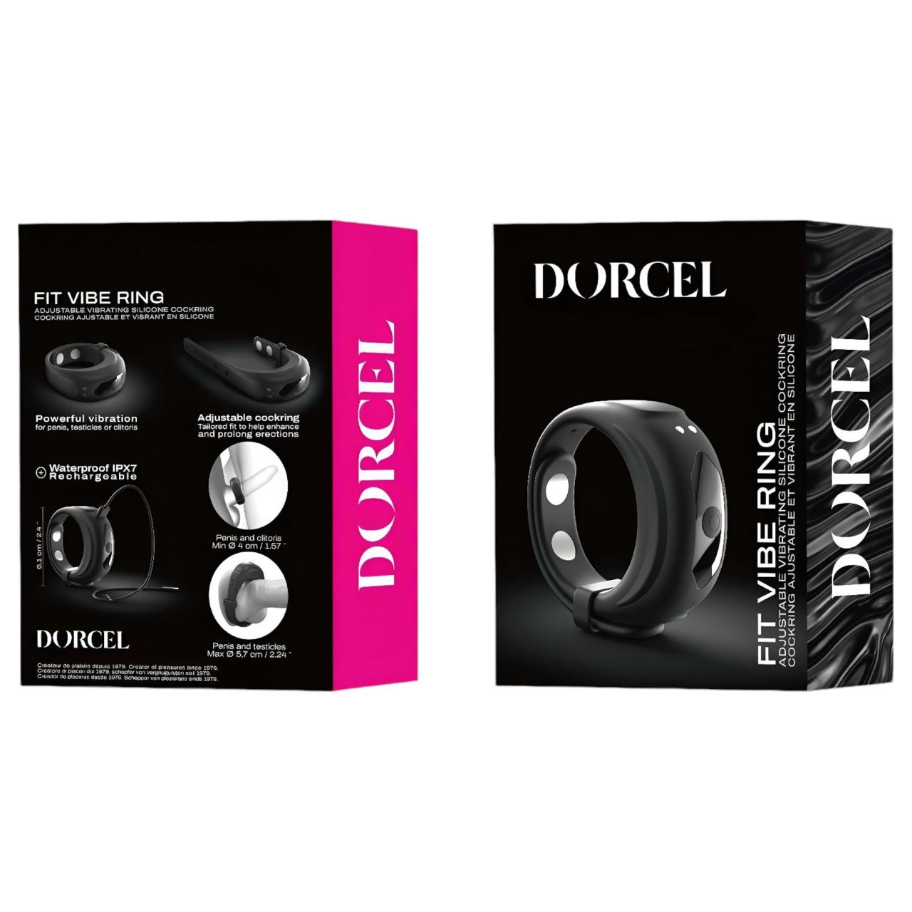 Dorcel - vibrációs, állítható péniszgyűrű (fekete) Dorcel - vibrációs, állítható péniszgyűrű (fekete)