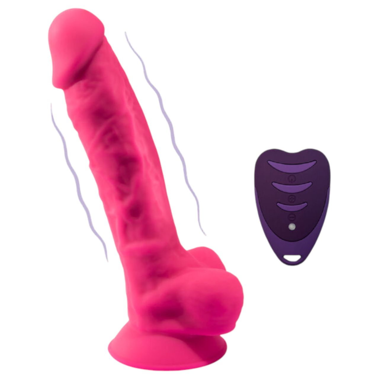 Silexd - tapadótalpas, herés vibrátor távirányítóval (pink) Silexd - tapadótalpas, herés vibrátor távirányítóval (pink)