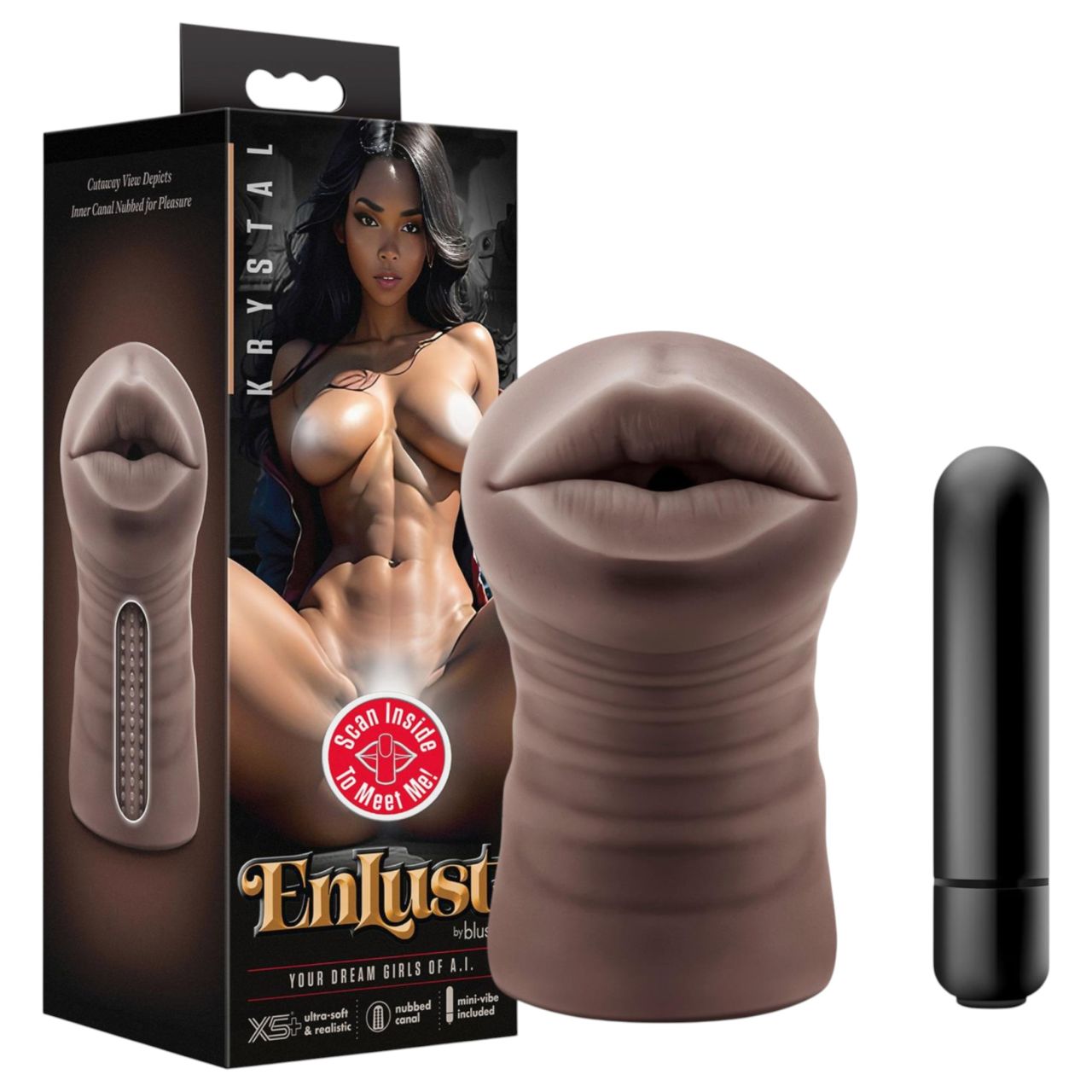 Enlust Krystal - vibrációs műszáj MI képekkel (barna) Enlust Krystal - vibrációs műszáj MI képekkel (barna)