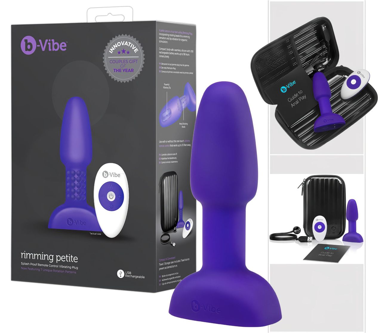 b-Vibe Rimming - forgó gyöngyös anál vibrátor (lila) b-Vibe Rimming - forgó gyöngyös anál vibrátor (lila)