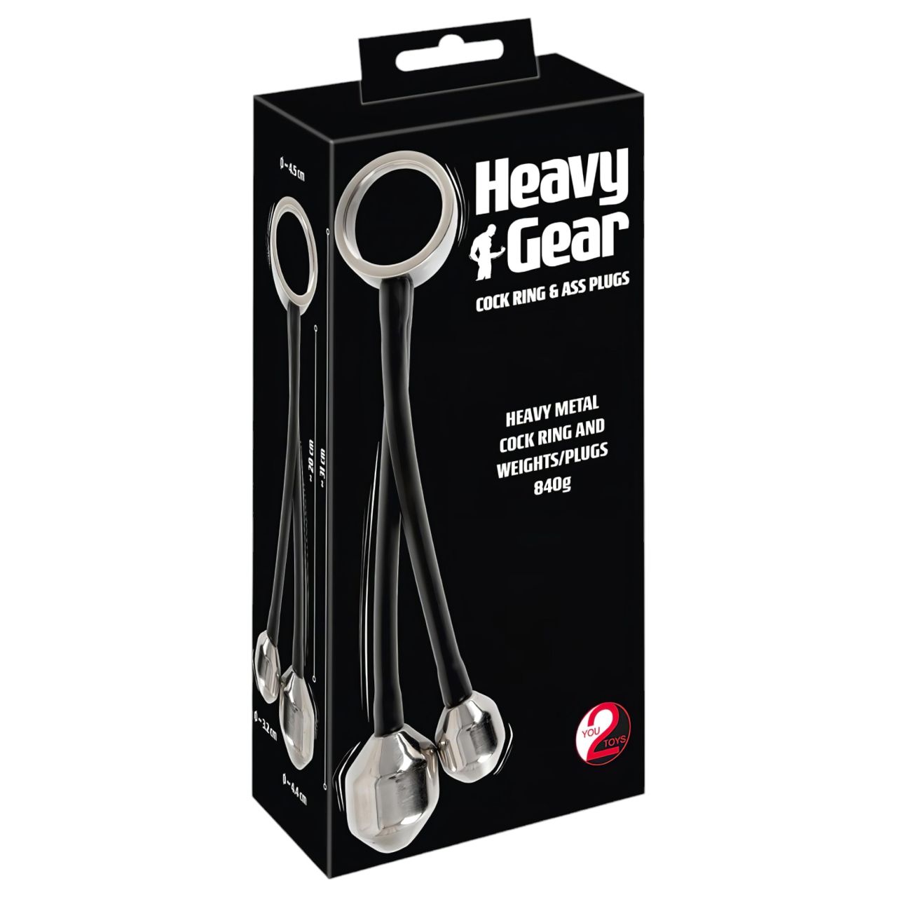 You2Toys Heavy Gear - heregyűrű anál súllyal (fekete) You2Toys Heavy Gear - heregyűrű anál súllyal (fekete)