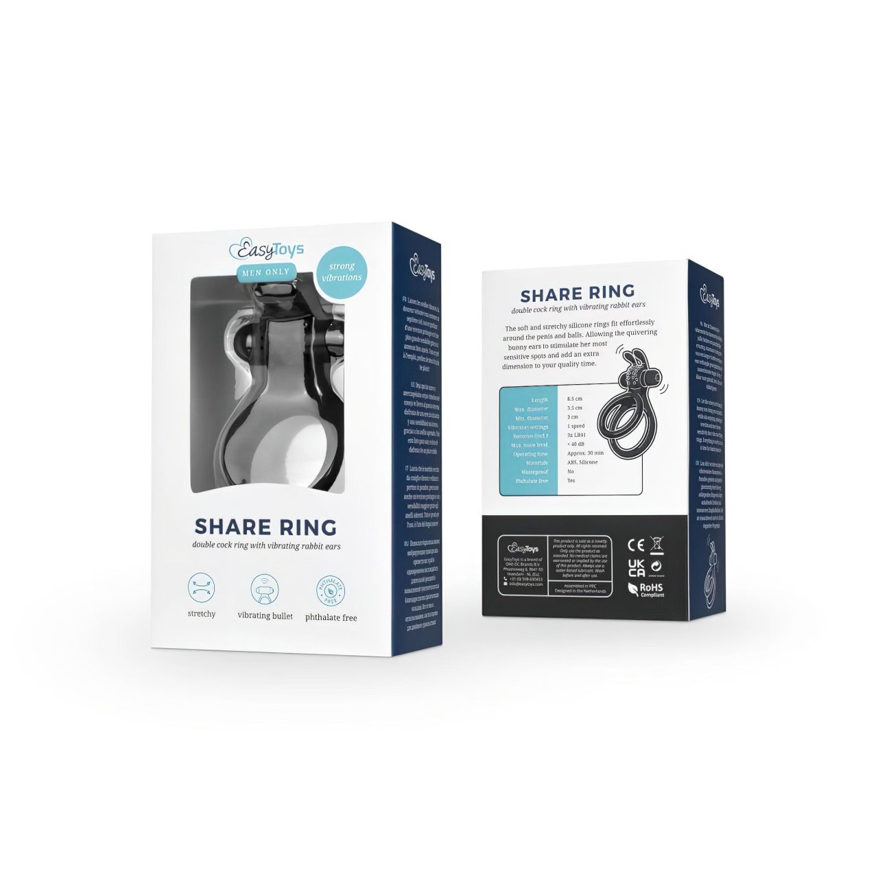 Easytoys Share Ring - vibrációs pénisz- és heregyűrű (fekete) Easytoys Share Ring - vibrációs pénisz- és heregyűrű (fekete)