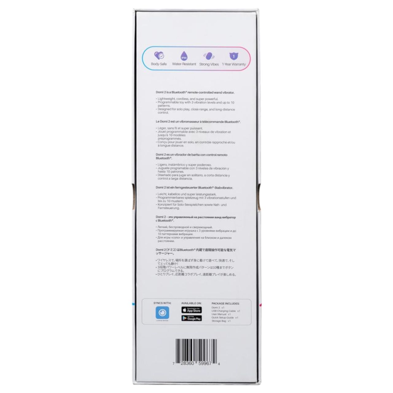 LOVENSE Domi 2 - okos masszírozó vibrátor (fekete)